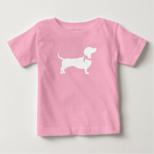 Dachshund Wiener Dog Baby Shower Pink Girl T-Shirt