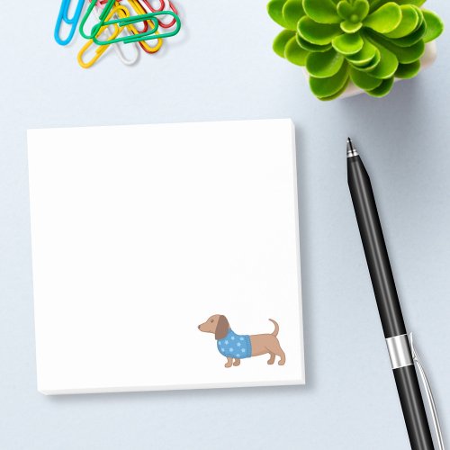 Dachshund Wiener Dog Blue Star Sweater Post_it Notes