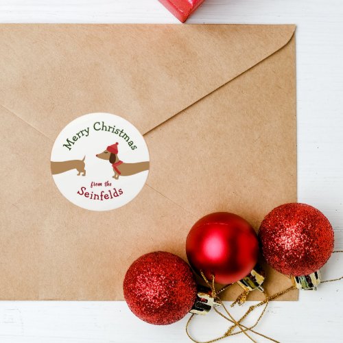 Dachshund Wiener Dog Christmas Gift Tags