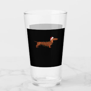 Dachshund Wiener Dog Christmas Light Essential T-S Glass
