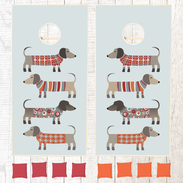 Dachshund Wiener Dog Cornhole Set (Creator Uploaded)
