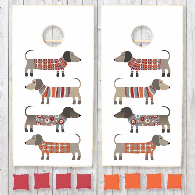 Dachshund Wiener Dog Cornhole Set (Creator Uploaded)