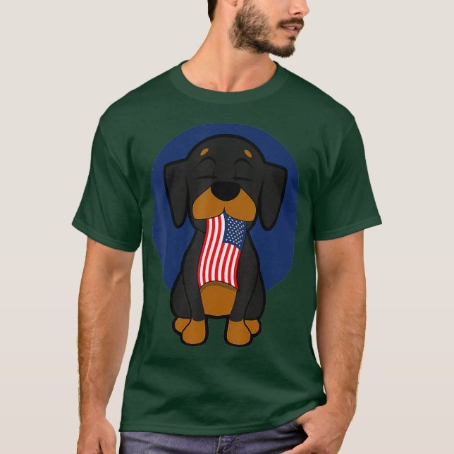 Dachshund Wiener Dog Hot Dog Whelp Funny Gift T-Shirt (Front)