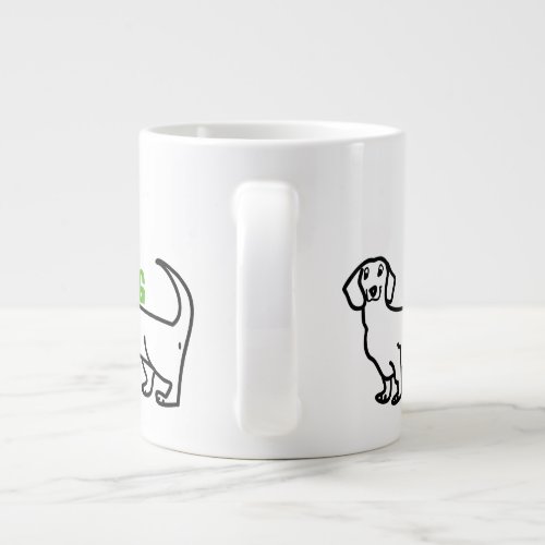 Dachshund Wiener Dog Love Simple Funny Quote Large Coffee Mug