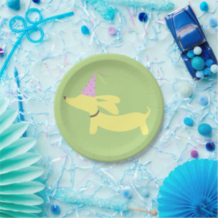 Dachshund Wiener Dog Party Paper Plates