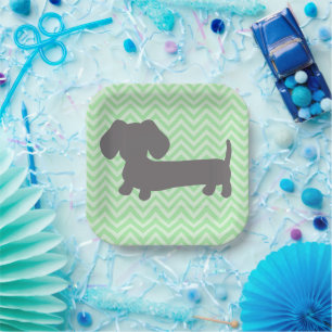 Dachshund Wiener Dog Party Paper Plates