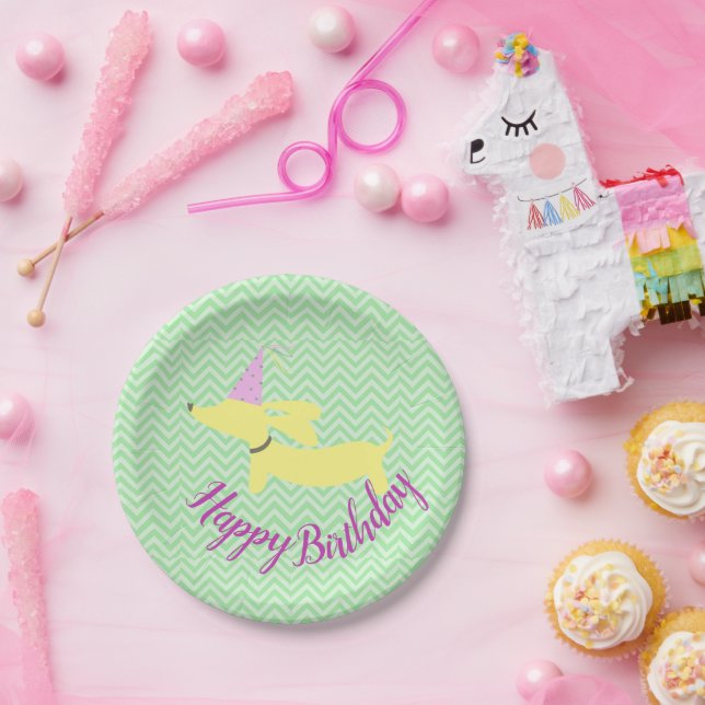 Dachshund Wiener Dog Party Paper Plates (Party)