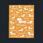 Dachshund Wiener Dog Personalized Blanket Orange<br><div class="desc">Snuggle up with a cozy dachshund blanket that’s perfect for every wiener dog lover! This soft, warm throw is the ultimate personalized gift for dachshund fans, featuring an adorable dachshund design that’s just begging for a spot on your couch or bed. Ideal for sausage dog owners, this blanket brings a...</div>