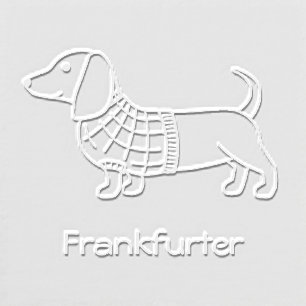 Dachshund Wiener Dog Plaid Sweater Embosser