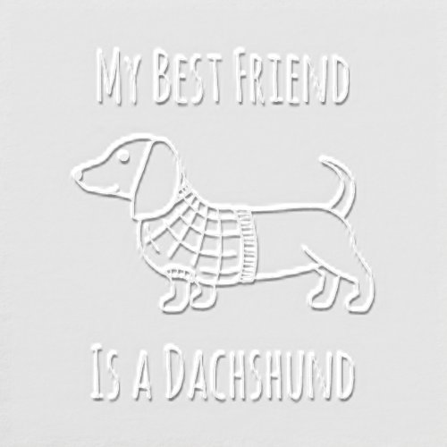 Dachshund Wiener Dog Plaid Sweater Quote 2 Embosser