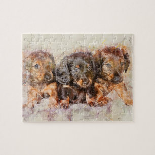 Dachshund Wiener Dog Puppies Jigsaw Puzzle