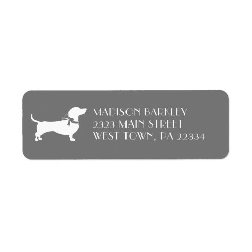 Dachshund Wiener Dog Puppy Label