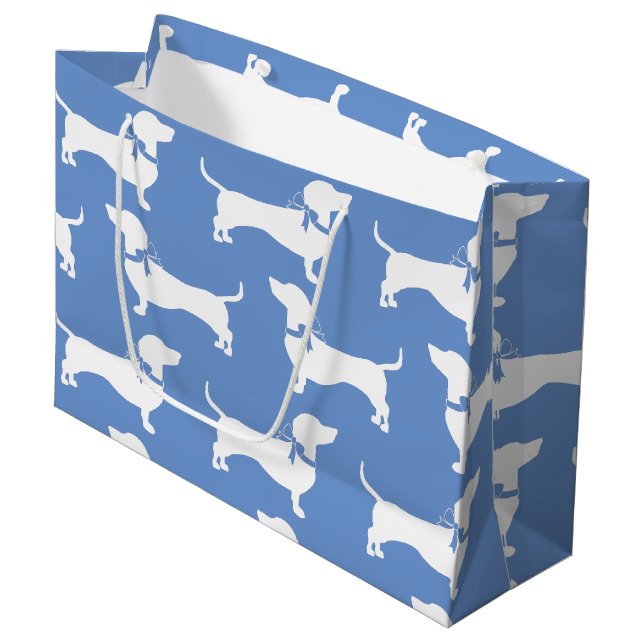 Dachshund Wiener Dog Puppy Large Gift Bag (Front Angled)