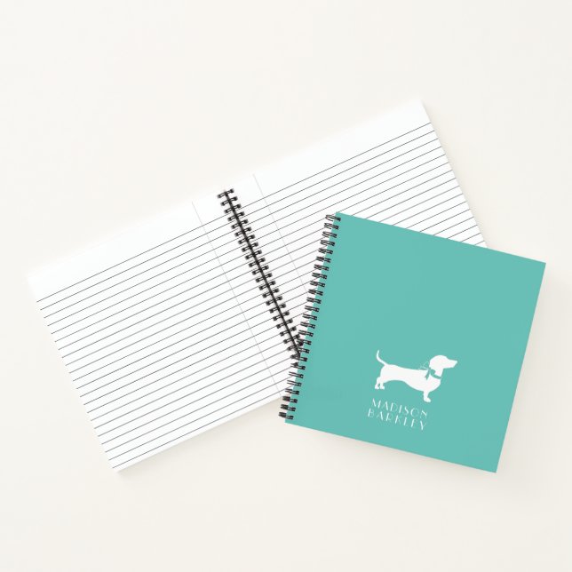 Dachshund Wiener Dog Puppy Notebook (Inside)