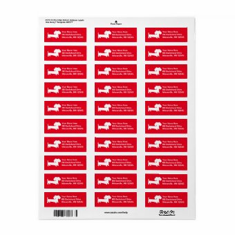 Dachshund Wiener Dog Red Return Address Labels | Zazzle