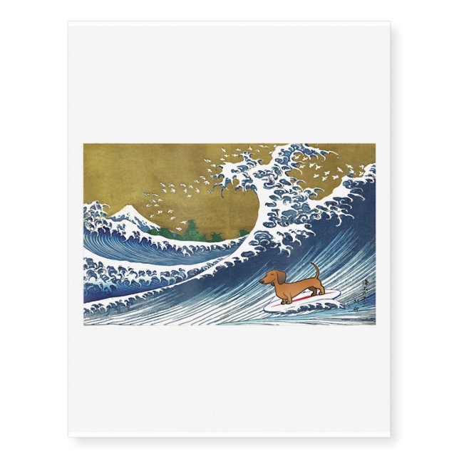 Dachshund  - Wiener Dog Temporary Tattoos (Front)