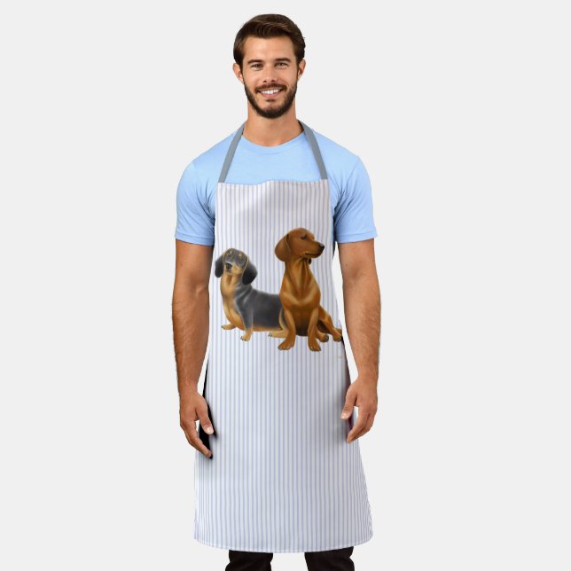 Dachshund Wiener Dogs Apron (Worn)