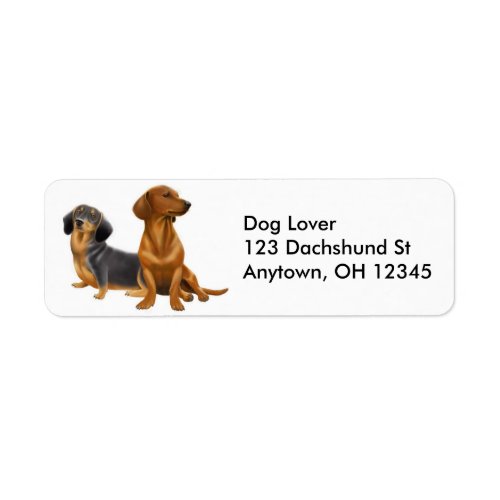 Dachshund Wiener Dogs Label