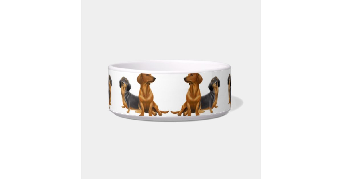 Dachshund / Sausage Dog Ceramic Food / Water Bowl 