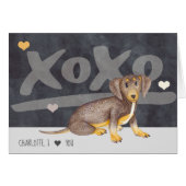Dachshund Wiener Personalized Valentines Day (Front Horizontal)