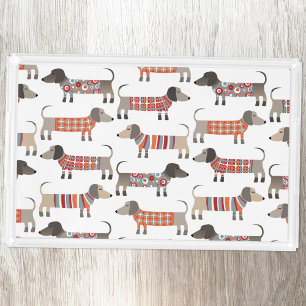 Dachshund Wiener Sausage Dog Acrylic Tray