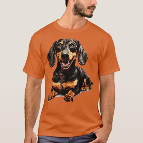 Dachshund Wiener Sausage Dog Cute T_Shirt