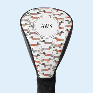 Dachshund Wiener Sausage Dog Monogram Golf Head Cover