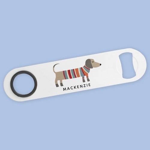 Dachshund Wiener Sausage Dog Personalized Bar Key