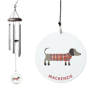 Dachshund Wiener Sausage Dog Personalized Name Wind Chime