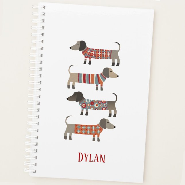 Dachshund Wiener Sausage Dog Personalized Planner (Dachshund Wiener Sausage Dog personalized name planner)