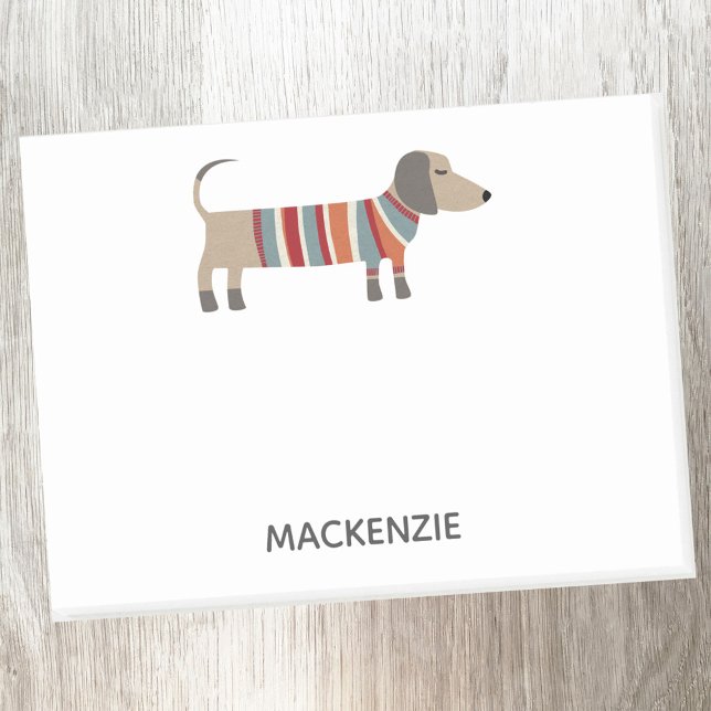 Dachshund Wiener Sausage Dog Personalized Post-it Notes (Dachshund Wiener or Sausage Dog personalized fun Post It sticky notes)