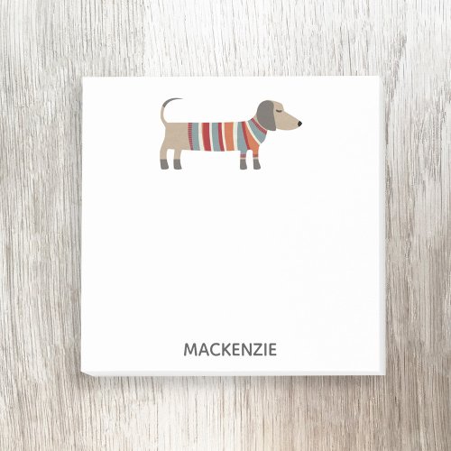 Dachshund Wiener Sausage Dog Personalized Post_it Notes