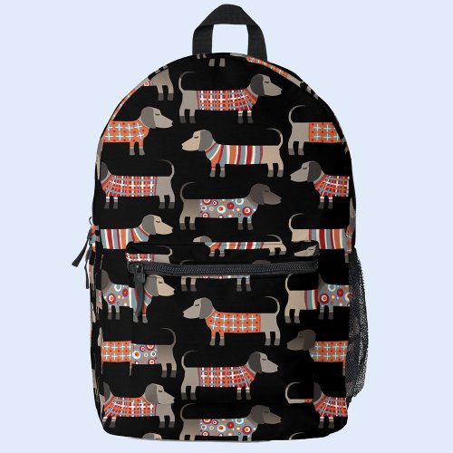 Dachshund Wiener Sausage Dog Printed Backpack