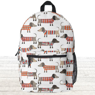 Dachshund Wiener Sausage Dog Printed Backpack