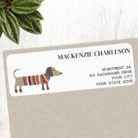 Dachshund Wiener Sausage Dog Return Address