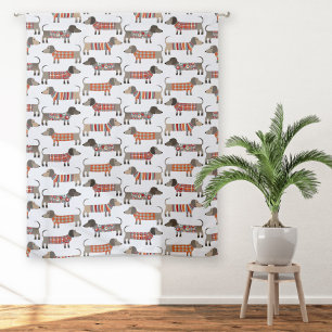 Dachshund Wiener Sausage Dog Sheer Curtains