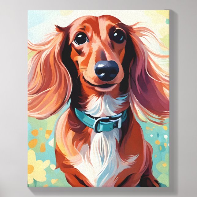 Dachshund Wienerdog Canvas gift idea  Canvas Photo Tile (Front Set)