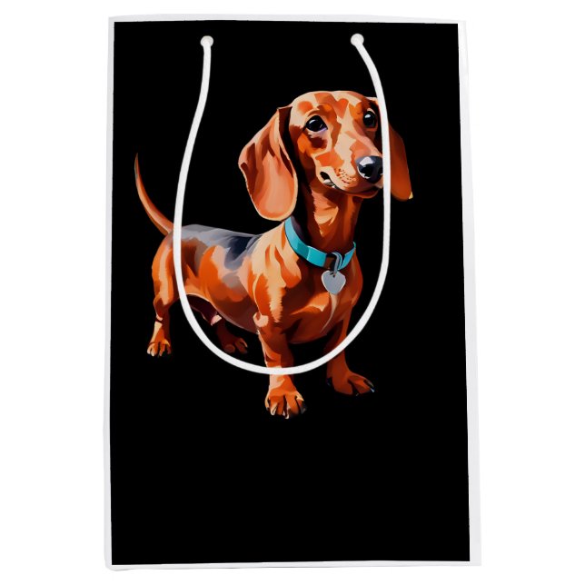 Dachshund Wienerdog graphic gift bag  (Front)