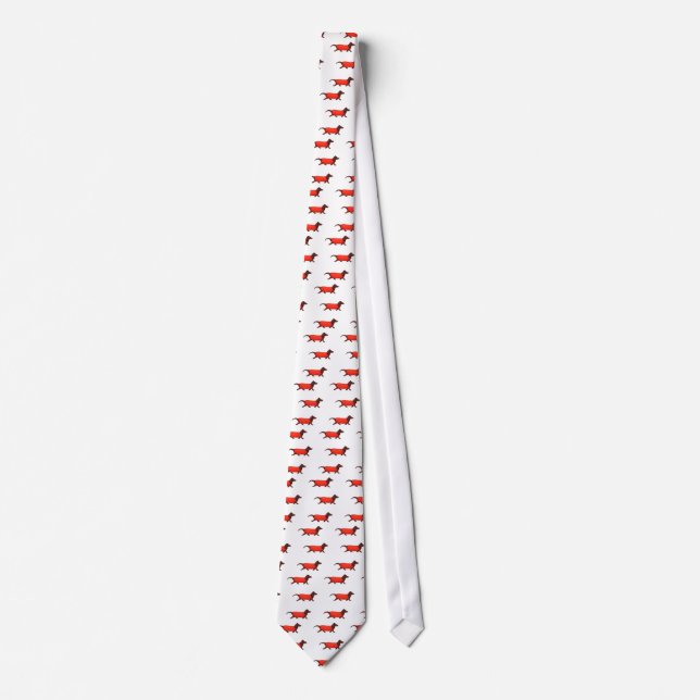 Dachshund Wienie Dog Novelty Tie (Front)