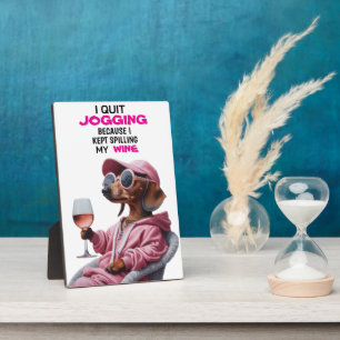 Dachshund Wine Drinker Plaque