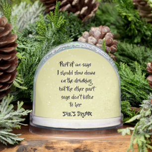 Dachshund Wine Drinker Snow Globe