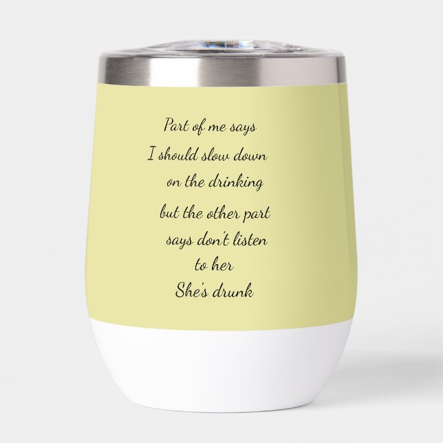 Dachshund Wine Drinker Thermal Wine Tumbler (Front)