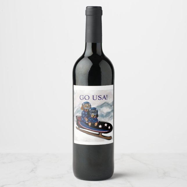 DACHSHUND  WINE LABEL (Front)