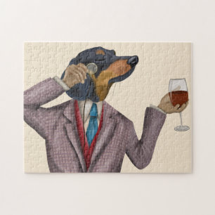 Dachshund Wine Snob Jigsaw Puzzle