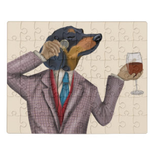 Dachshund Wine Snob Jigsaw Puzzle