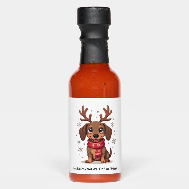 Dachshund Winter Joy Hot Sauces (Front)