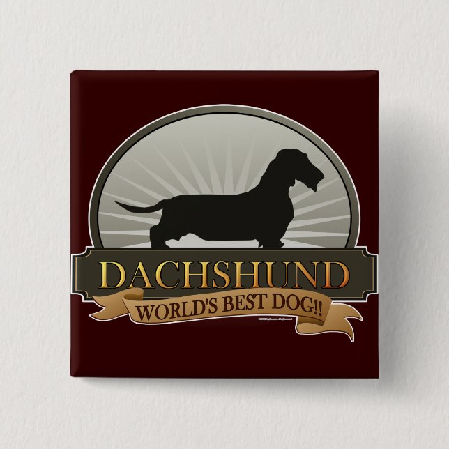 Dachshund [Wire-haired] Pinback Button (Front)