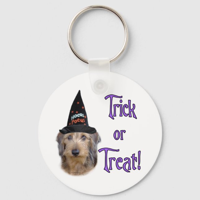 Dachshund (wire) Trick Keychain (Front)