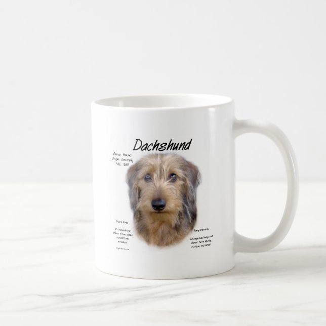 Dachshund (wirehair) History Design Coffee Mug (Right)