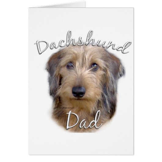 Dachshund (wirehaired) Dad 2 Cards (Front)